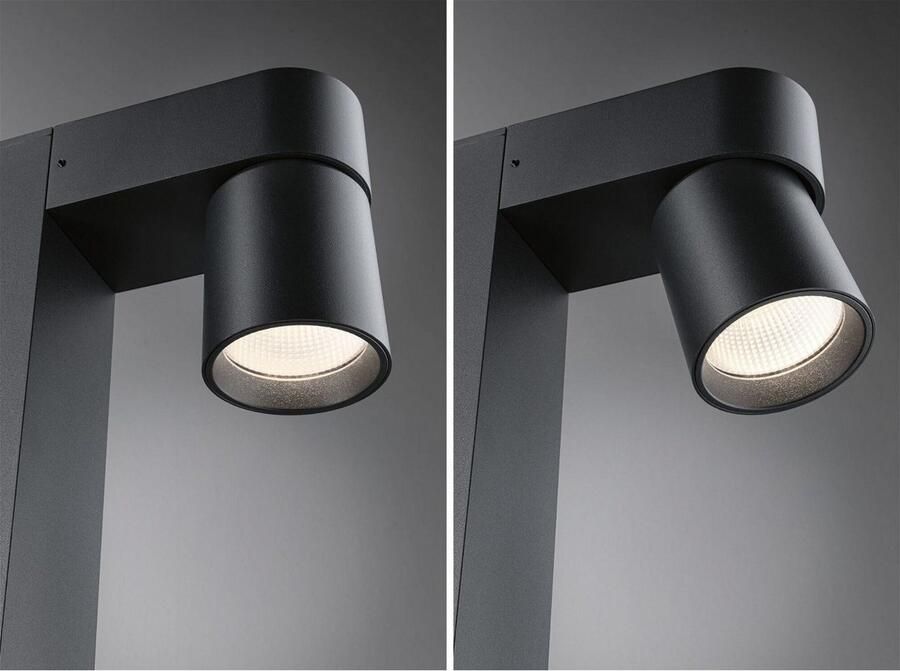 Paulmann Led-bolderlamp Kimu IP44 822mm 2200K 7 8W 500lm 230V 70° Antraciet Aluminium (1 stuk)