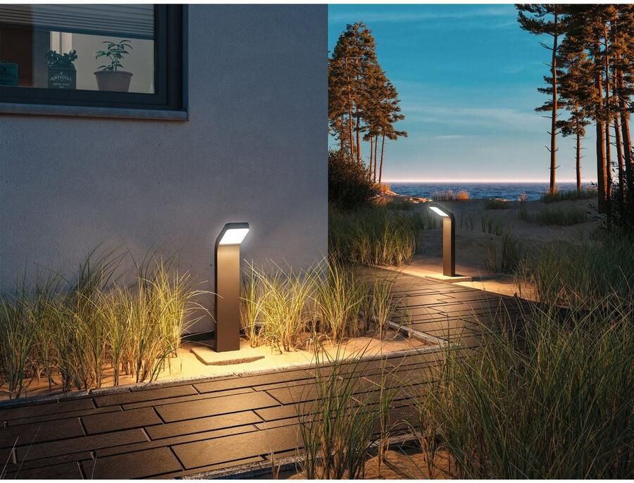 Paulmann Led-bolderlamp Kulma IP44 500mm 3000K 7 5W 520lm 230V Antraciet Aluminium (1 stuk)