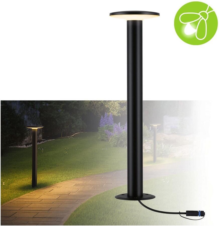 Paulmann Led-bolderlamp Plug & Shine Plaat Enkel lamp IP44 2200K 7W Antraciet (1 stuk)