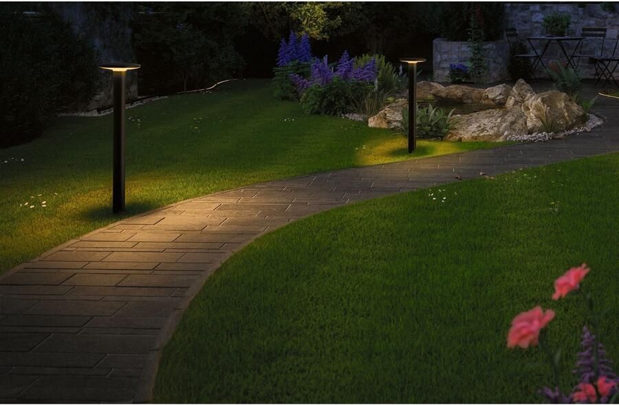 Paulmann Led-bolderlamp Plug & Shine Plaat Enkel lamp IP44 2200K 7W Antraciet (1 stuk) - Foto 6