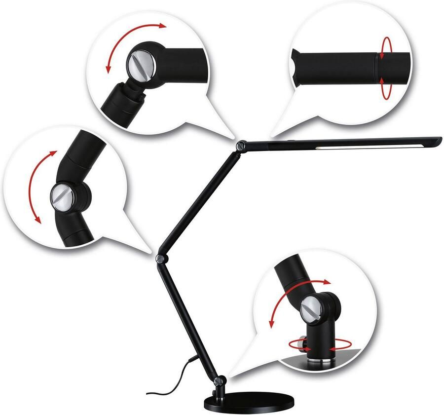 Paulmann Led-bureaulamp FlexBar 3step sw tunw dim 10 6w kabel 1 50 m dimbaar (1 stuk) - Foto 3