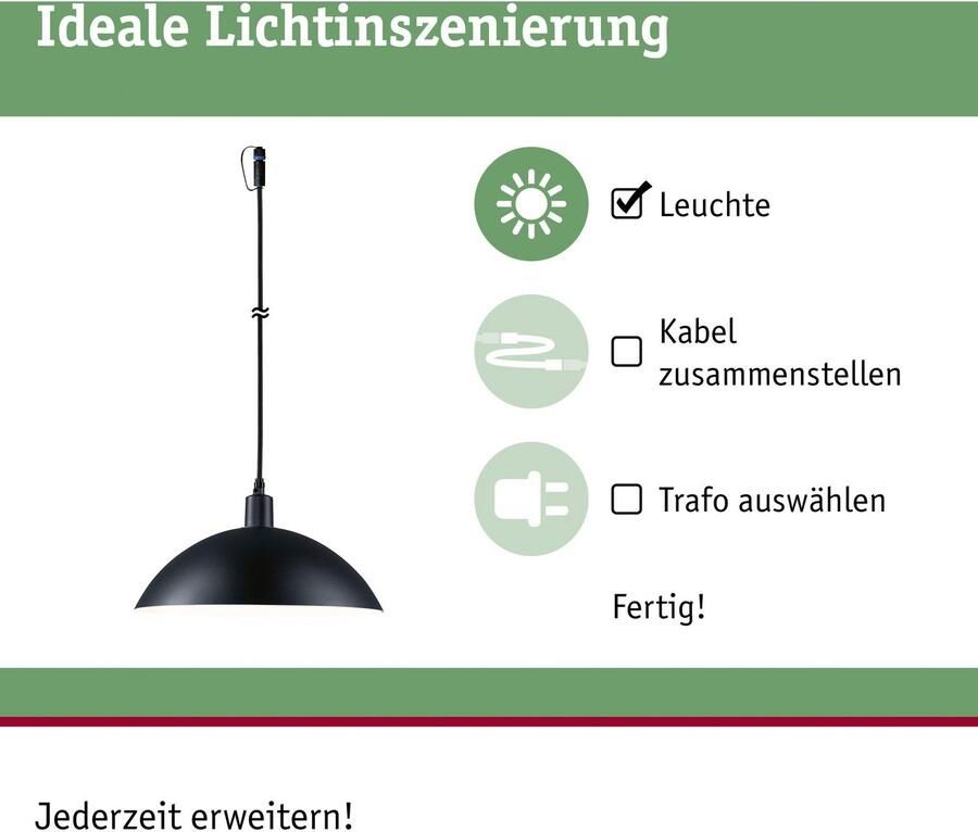 Paulmann Led-hanglamp Buiten Plug & Shine Mapalo E14 24V 3000K 2W (1 stuk)