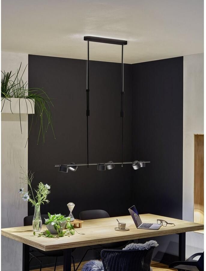 Paulmann Led-hanglamp Puric Pane Effect 6x 6 5W Zwart 230V Metaal Kunststof (1 stuk)