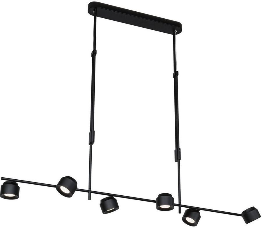 Paulmann Led-hanglamp Puric Pane Effect Smart Home Zigbee 6x6W zwart 230V Metaal (1 stuk)