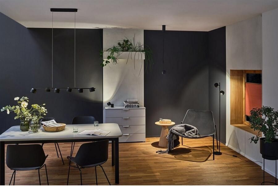 Paulmann Led-hanglamp Puric Pane Smart Home Zigbee 6x6W Zwart Grijs 230V Kunststof Metaal (1 stuk) - Foto 5