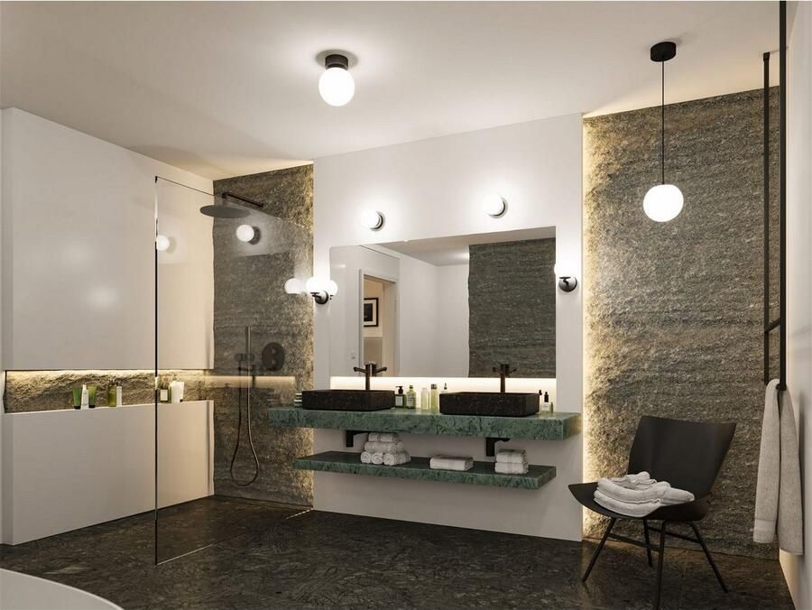 Paulmann Led-wandlamp Selection Bathroom Gove IP44 5W 3000K Satin Glas Metaal (1 stuk) - Foto 2