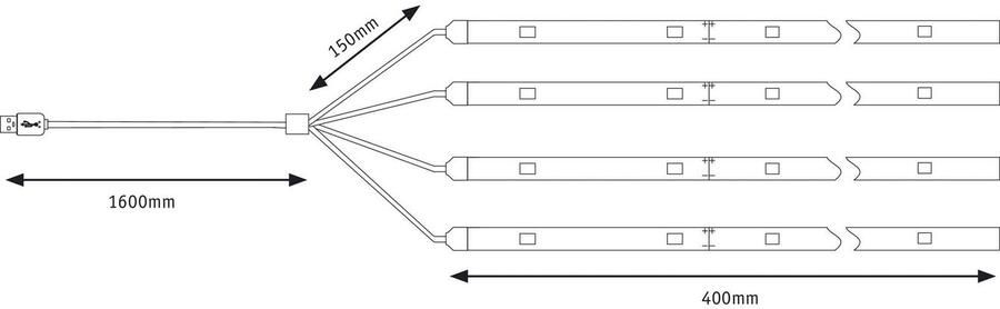 Paulmann Led-lichtsnoer Buiten Mobiele Parasol licht 3000K 4x0 4m (1 stuk) - Foto 6
