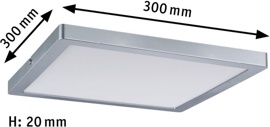 Paulmann Led-paneel Atria vierkant 300x300mm 16 5W 4000K chroom mat (1 stuk) - Foto 4