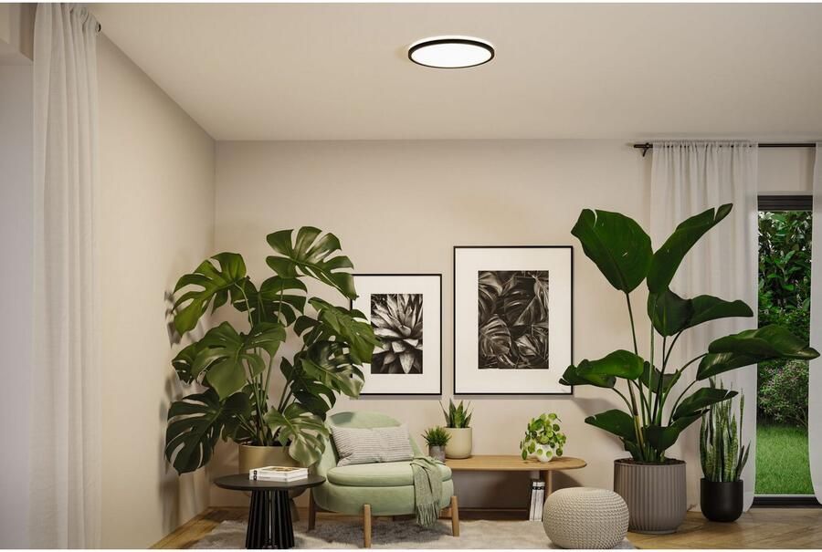 Paulmann Led-plafondlamp LED paneel Atria Shine IP44 rond 398mm witte schakelaar