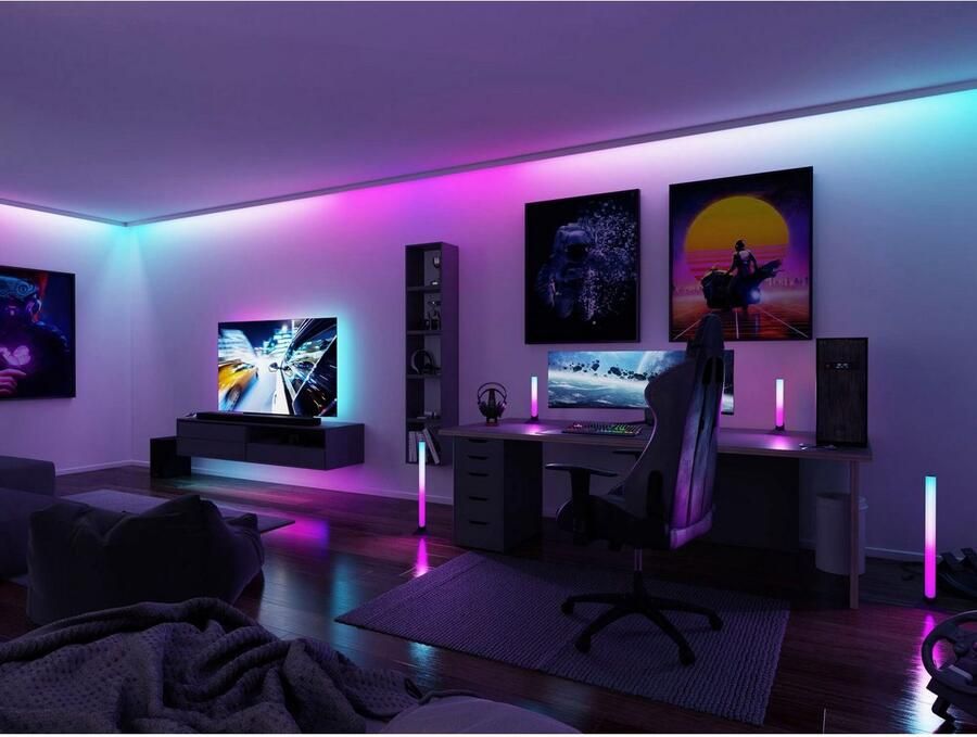 Paulmann Led-strepen USB LED Strip TV-Verlichting 75 Inch 3 1m Dynamic Rainbow RGB 5W (1 stuk) - Foto 12