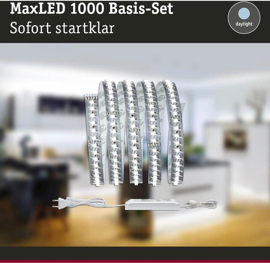 Paulmann Led-strepen MaxLED 1000 Basisset 1 5m Daglichtwit 18W 1100lm m 6500K (1 stuk)