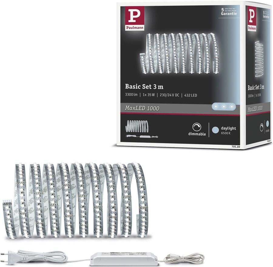 Paulmann Led-strepen MaxLED 1000 Basisset 3m Daglichtwit 35W 1100lm m 6500K (1 stuk) - Foto 10