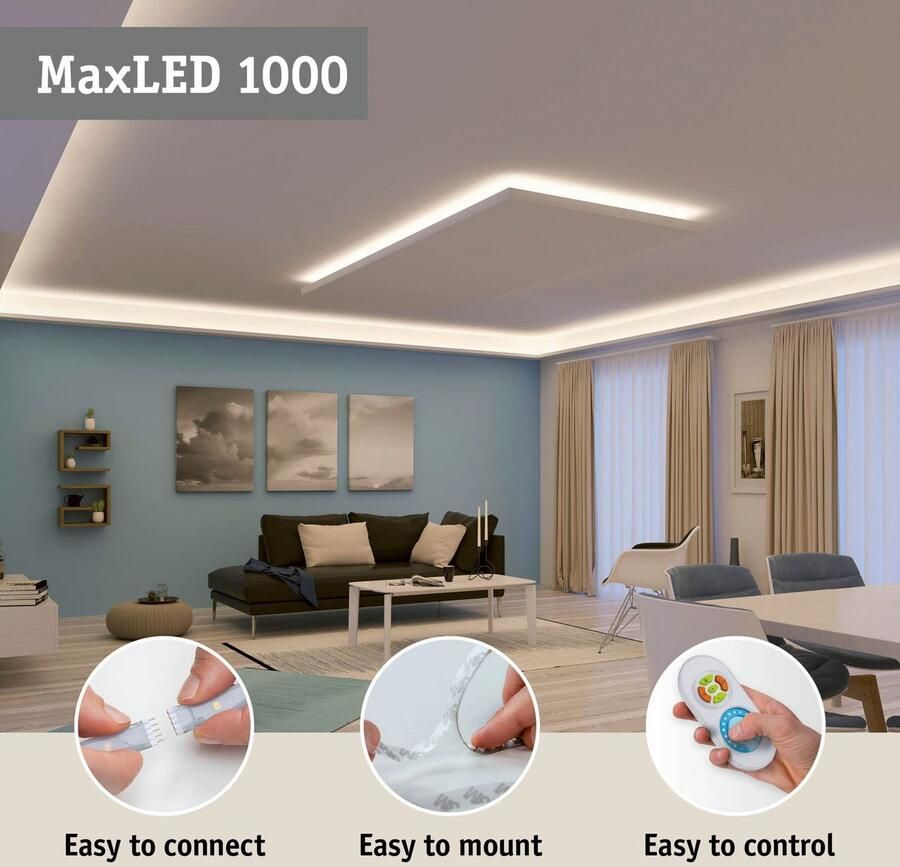 Paulmann Led-strepen MaxLED 1000 Basisset 3m IP44 Deksel 2700-6500K 32W 230 24V 60VA - Foto 5
