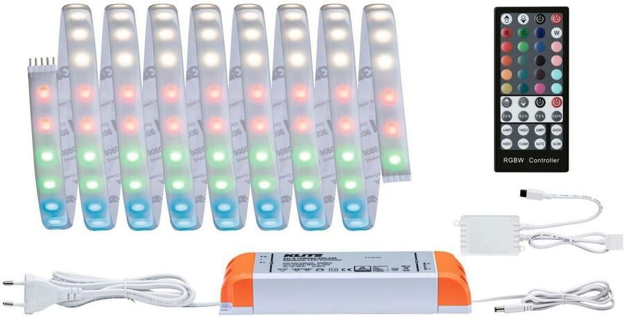 Paulmann Led-strepen MaxLED 1000 Basisset 3m RGBW IP44 Deksel 3000K 33W 230 24V 75VA zilverkleur - Foto 6