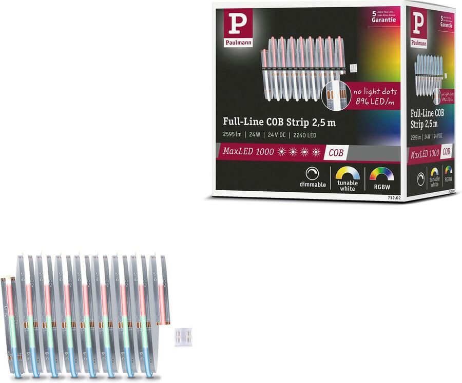 Paulmann Led-strepen MaxLED 1000 LED strip Full-Line COB 2 5m (6 stuks)