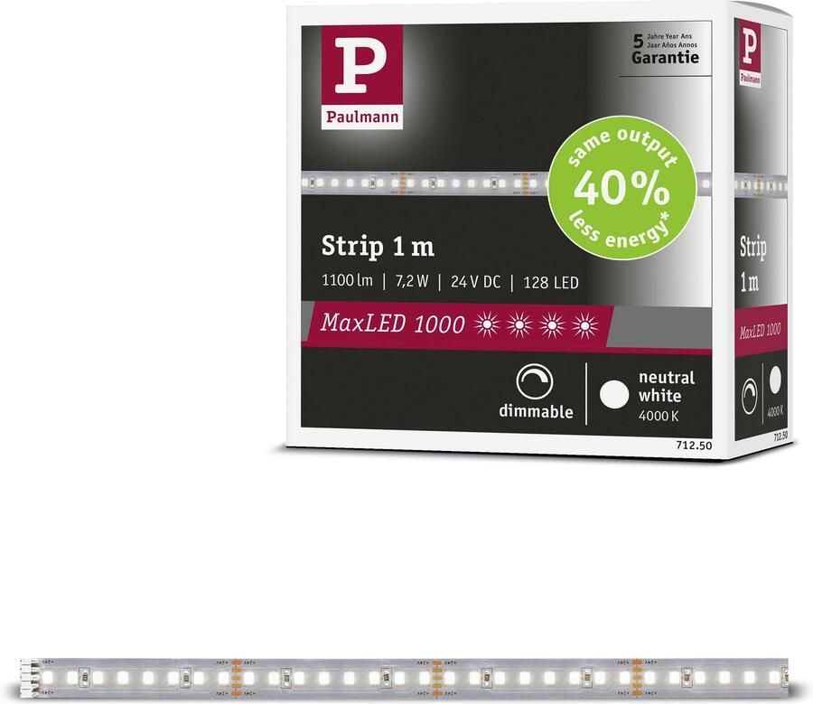Paulmann Led-strepen MaxLED 1000 LED strip neutraal wit enkelstrip (1 stuk) - Foto 3