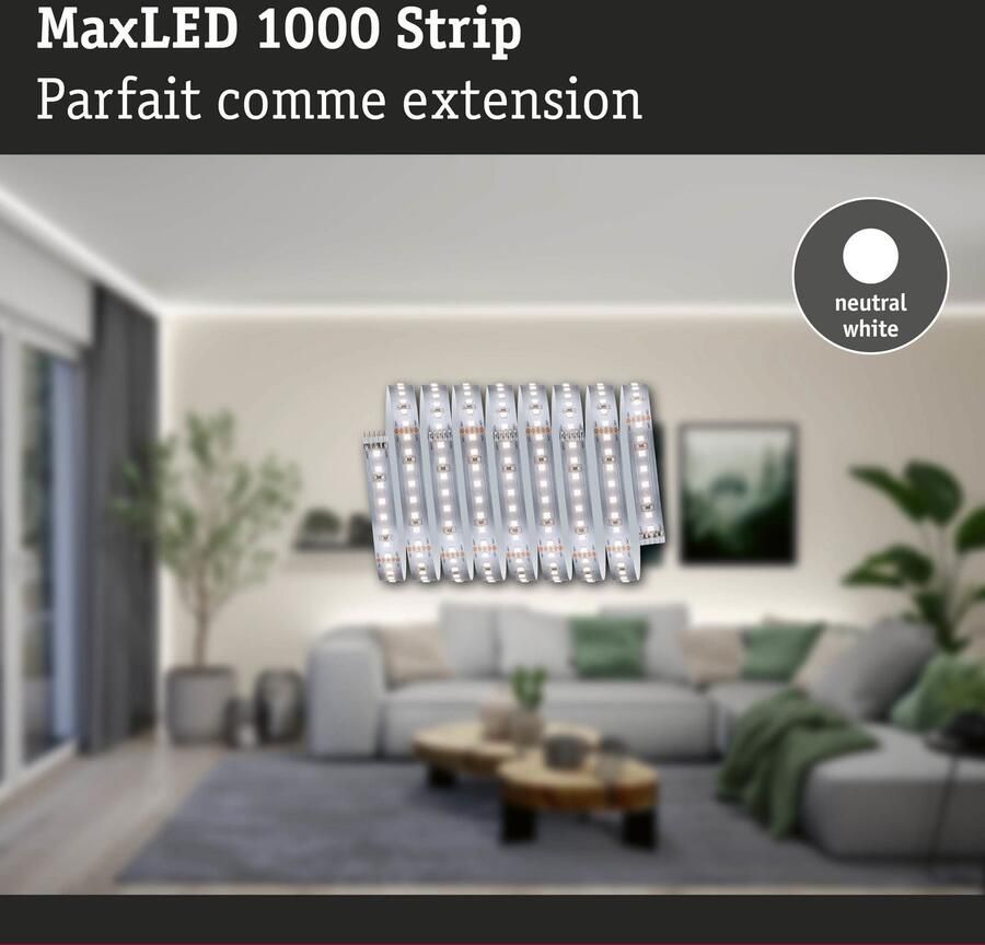 Paulmann Led-strepen MaxLED 1000 LED strip neutraal wit enkelstrip (1 stuk)