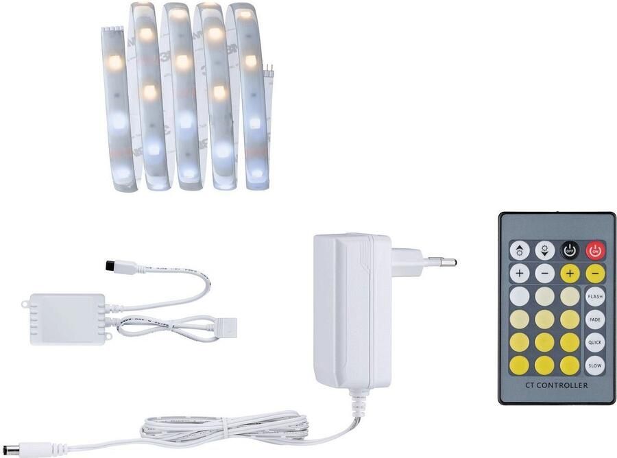 Paulmann Led-strepen MaxLED 250 Basisset 1 5m 2700-6500K 5 5W 230 24V 24VA zilverkleur (1 stuk) - Foto 5