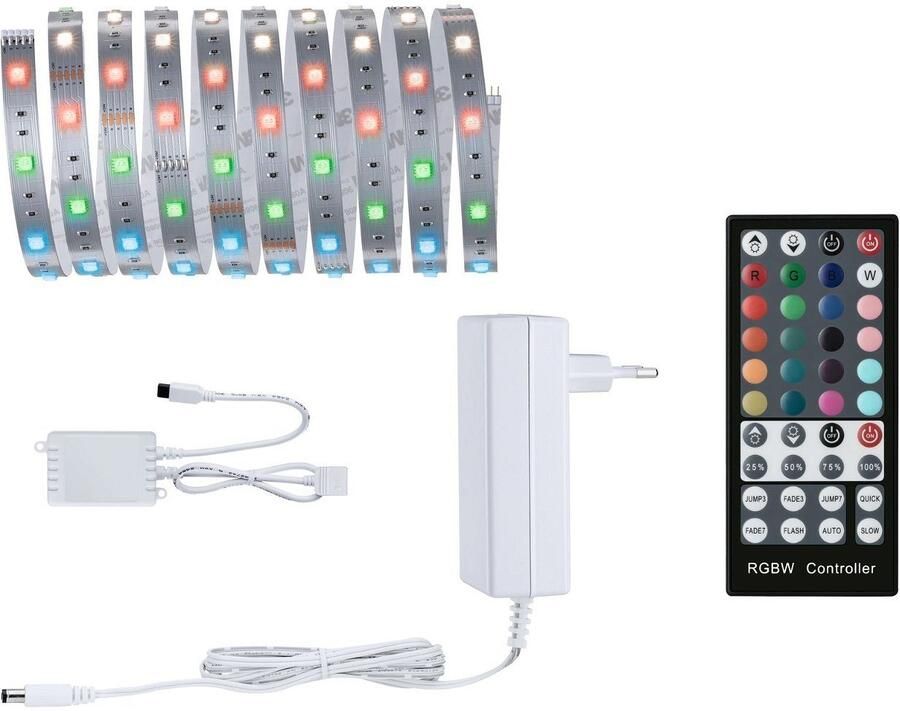 Paulmann Led-strepen MaxLED 250 Basisset 3m RGBW IP20 3000K 20W 230 24V 24VA zilverkleur (1 stuk) - Foto 6