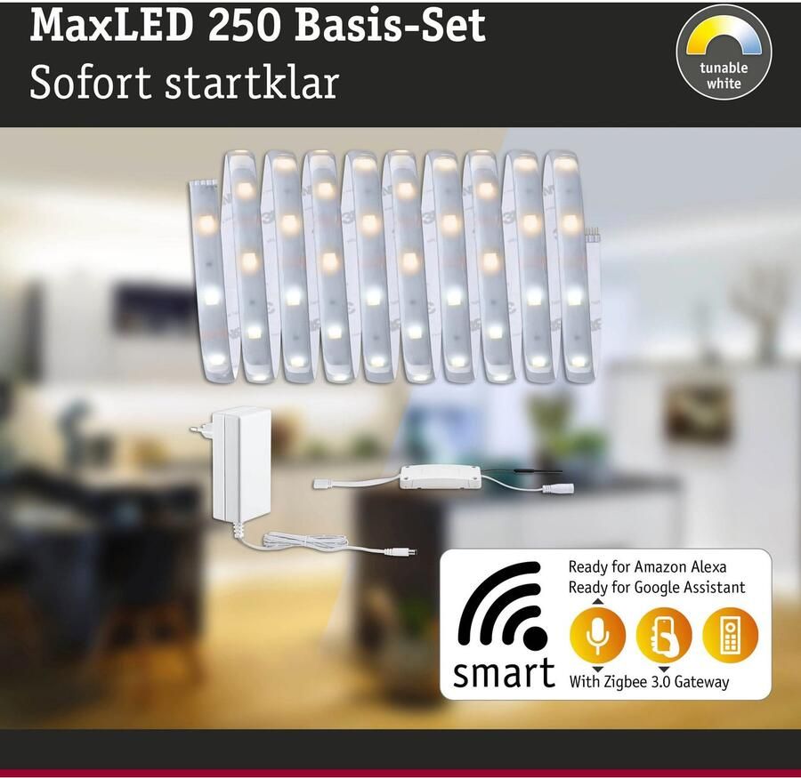 Paulmann Led-strepen MaxLED 250 Basisset Smart Home Zigbee IP44 12W 810 810lm (1 stuk) - Foto 2