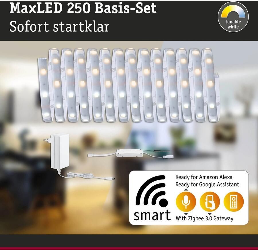 Paulmann Led-strepen MaxLED 250 Basisset Smart Home Zigbee IP44 18W 135 (1 stuk) - Foto 2