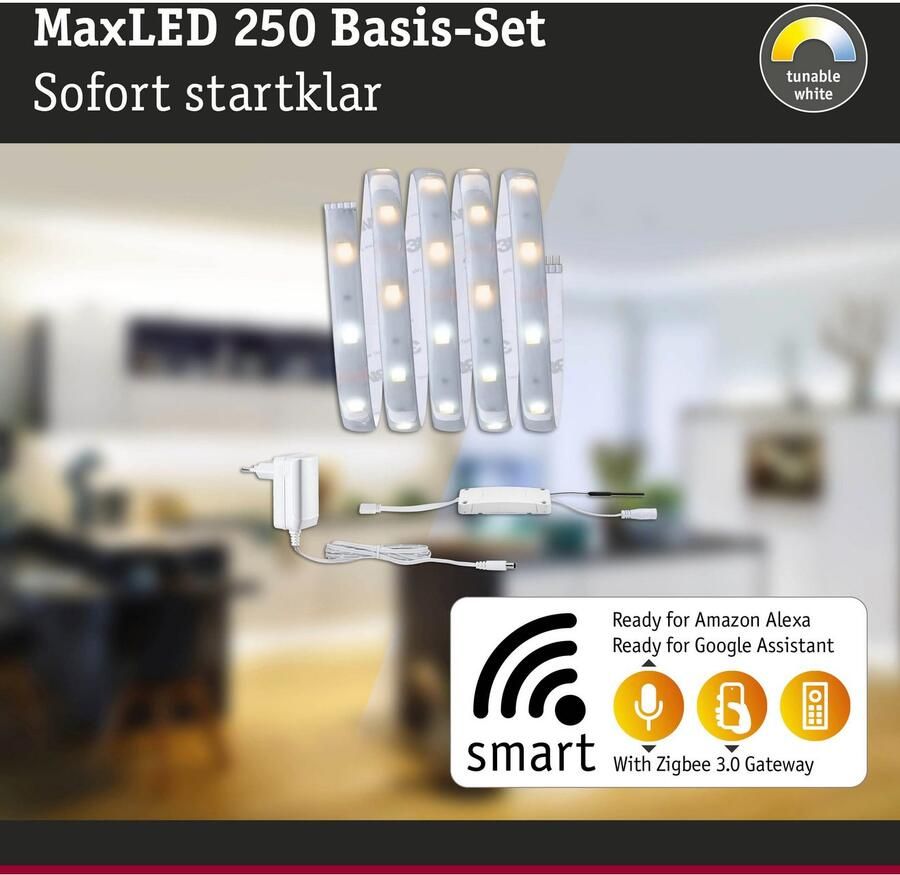 Paulmann Led-strepen MaxLED 250 Basisset Smart Home Zigbee IP44 6W 405l 405lm (1 stuk) - Foto 2