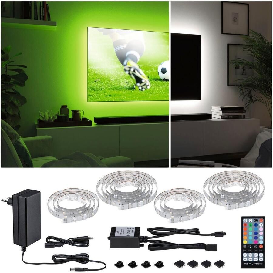 Paulmann Led-strepen MaxLED 250 TV Comfort Basisset 75 Inch 5 1m Dynamisch RGB 25 5W 230lm m (1 stuk)