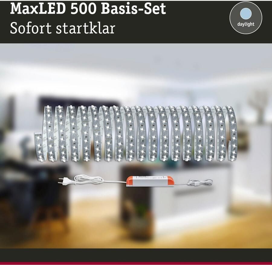 Paulmann Led-strepen MaxLED 500 Basisset 10m Daglichtwit 10m 50W 550lm m 6500K (1 stuk)