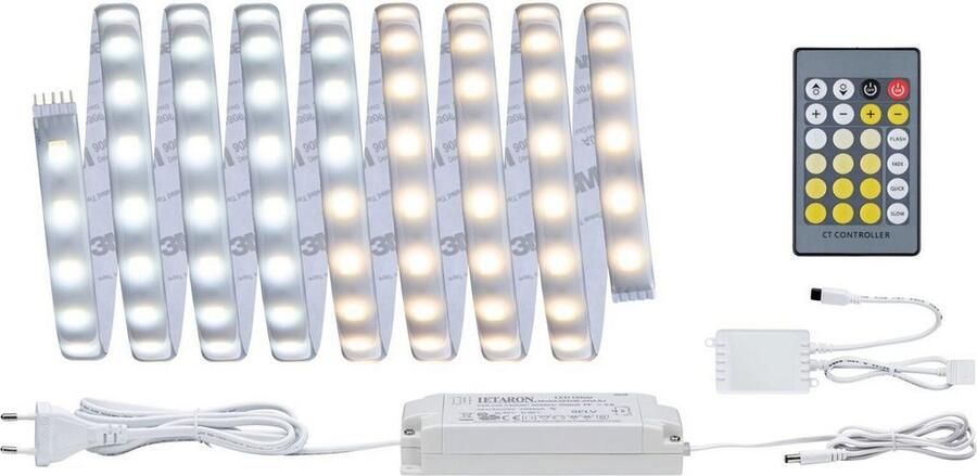 Paulmann Led-strepen MaxLED 500 Basisset 3m 20W 230 24V 36VA zilverkleur kunststof (1 stuk) - Foto 6