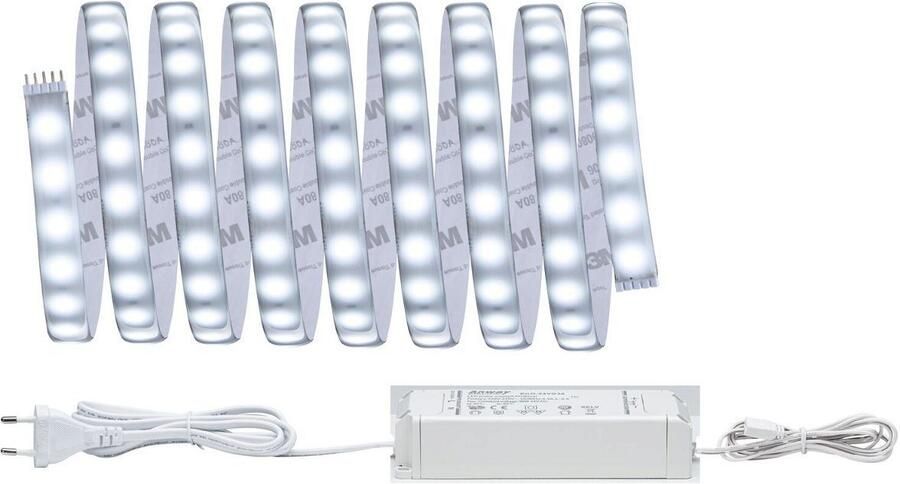 Paulmann Led-strepen MaxLED 500 Basisset 3m Daylight 18W 230 24V 36VA zilverkleur kunststof (1 stuk) - Foto 6