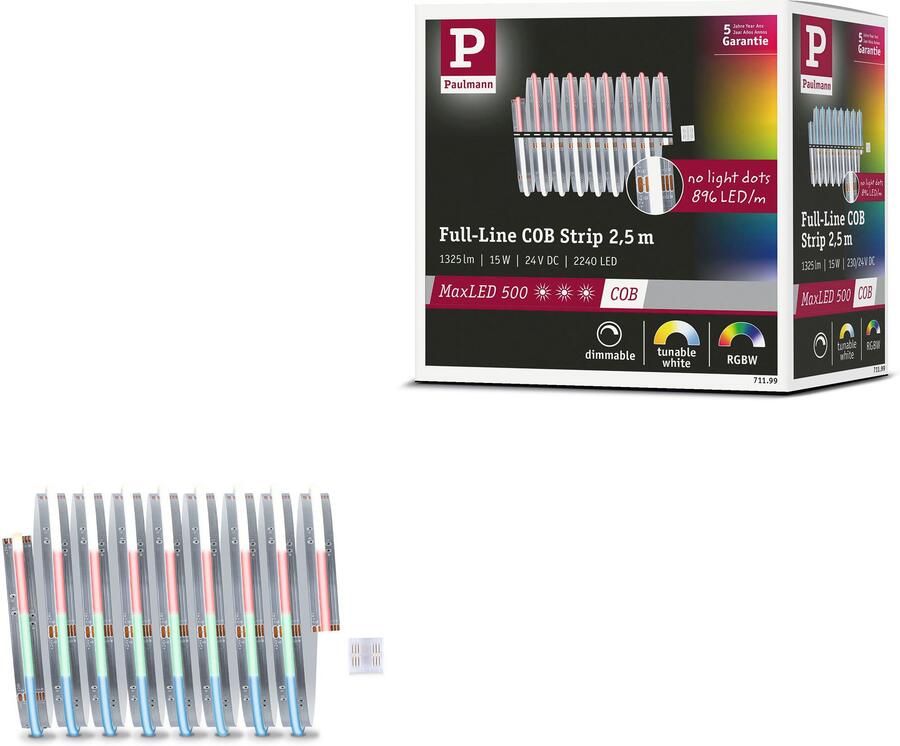 Paulmann Led-strepen MaxLED 500 LED strip RGBW 2 5m 15W 530lm m 896 LEDs m RGBW (6 stuks)
