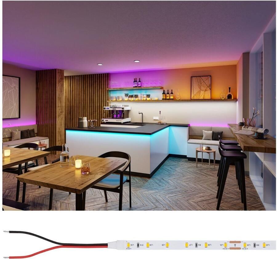 Paulmann Led-strepen Pro Strip Silver P25 5m ijsblauw IP20 24V DC 20W (1 stuk) - Foto 6