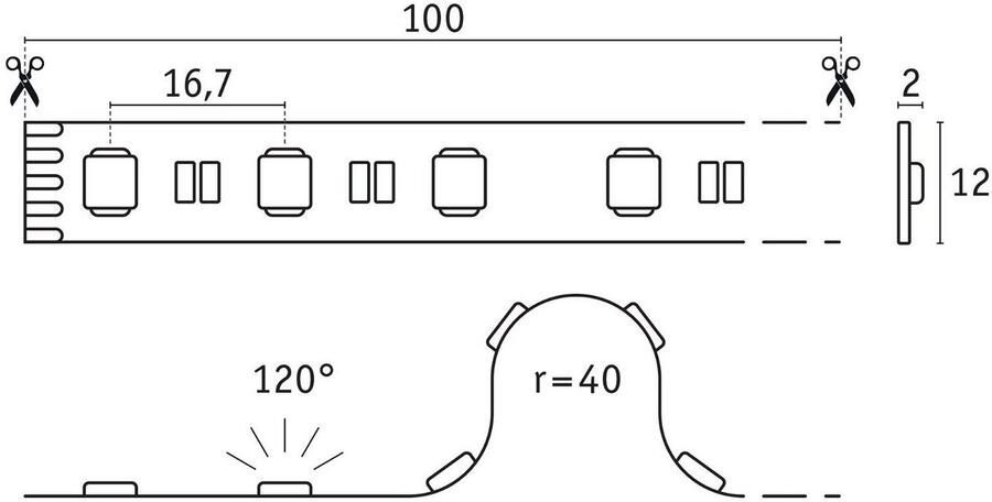 Paulmann Led-strepen Pro Strip Silver P25 5m RGBW 830 IP20 24V DC 54W (1 stuk) - Foto 4