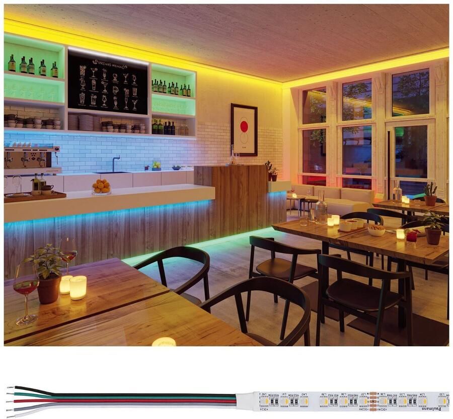Paulmann Led-strepen Pro Strip Silver P75 5m RGBW 830 IP20 24V DC 77W (1 stuk) - Foto 5