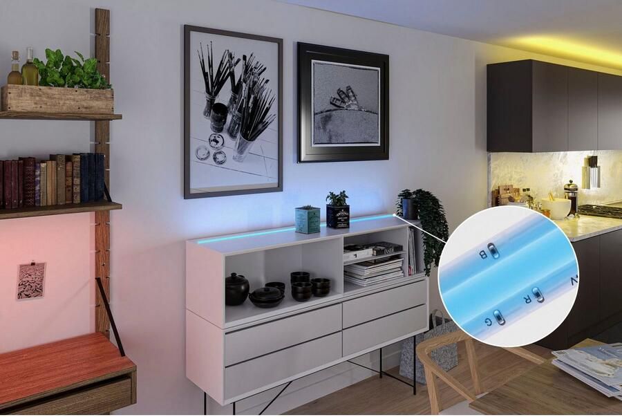 Paulmann Led-strepen SimpLED Full-Line COB Basisset 1 5m 12W RGB 495lm (1 stuk) - Foto 5