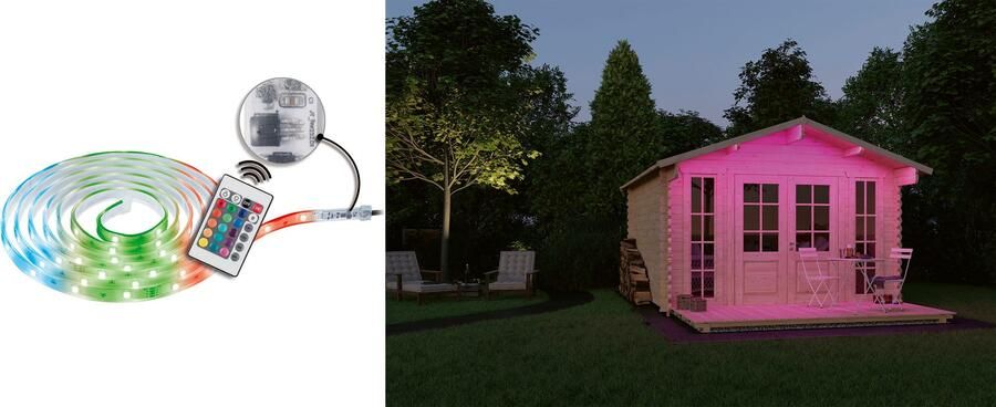 Paulmann Led-strepen SimpLED Outdoor Basisset 3m IP44 8 5W 52lm m RGB gecoat (1 stuk) - Foto 8