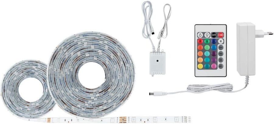 Paulmann Led-strepen SimpLED Strip Set 7 5m RGB 26W 230 12V DC Wit Metaal Kunststof (1 stuk) - Foto 4