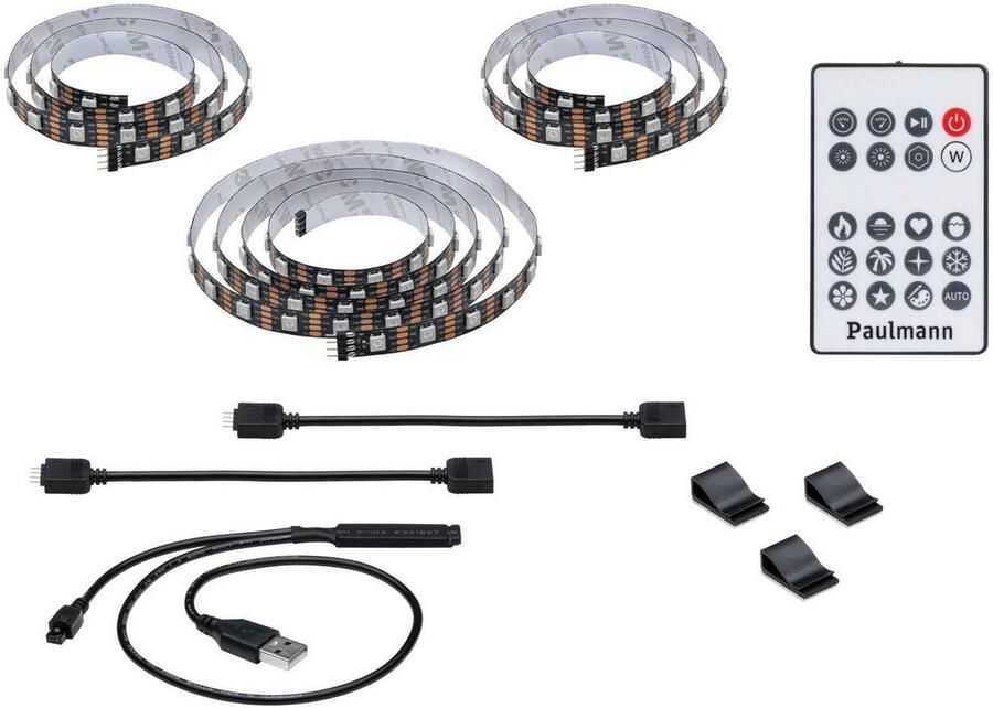 Paulmann Led-strepen USB LED Strip TV-Verlichting 65 Inch 2 4m Dynamic Rainbow RGB 4W (1 stuk) - Foto 13