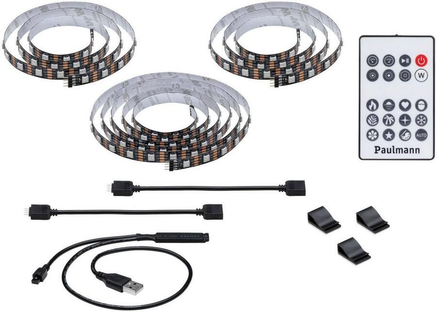 Paulmann Led-strepen USB LED Strip TV-Verlichting 75 Inch 3 1m Dynamic Rainbow RGB 5W (1 stuk) - Foto 13