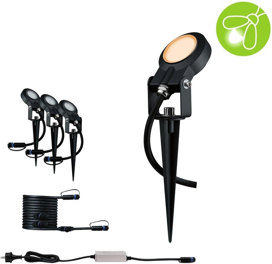 Paulmann Led-tuinlamp Plug & Shine Sting IP67 2200K 3x6 3W 75VA Antraciet (3 stuks) - Foto 7