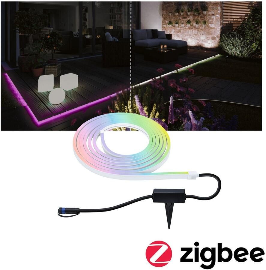 Paulmann Led-tuinlamp Plug & Shine Stripe Smooth Enkelstrip IP67 RGBW+ 22W Wit (1 stuk) - Foto 6