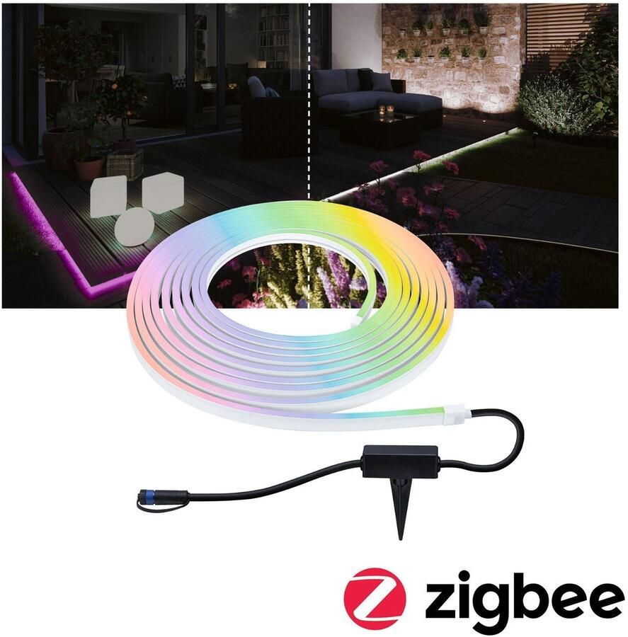 Paulmann Led-tuinlamp Plug & Shine Stripe Smooth Enkelstrip IP67 RGBW+ 39W Wit (1 stuk) - Foto 6