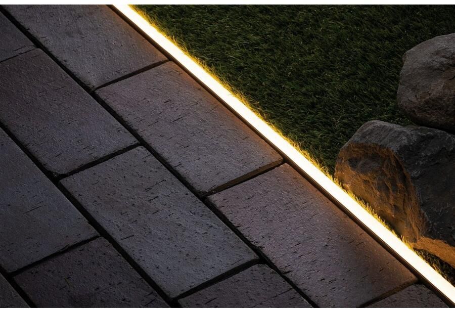 Paulmann Led-tuinlamp Plug & Shine Stripe Smooth Enkelstrip IP68 3000K 12W Wit (1 stuk) - Foto 2