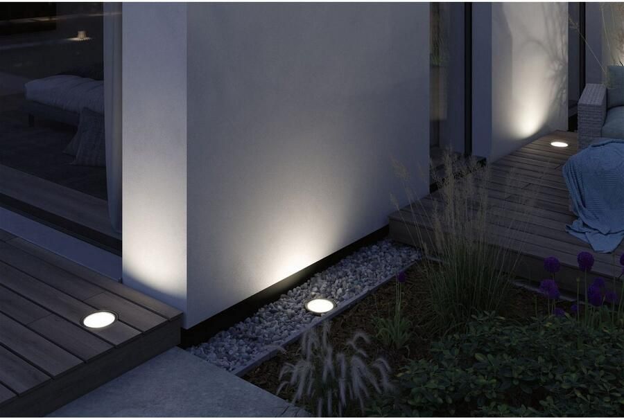 Paulmann Led-tuinlamp Plug & Shine Wandfluter Ocos Enkel lamp IP67 3000K 6 1W Antraciet (1 stuk) - Foto 3