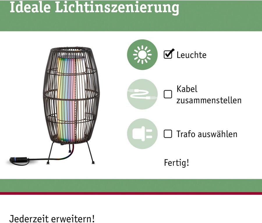 Paulmann Led-tuinverlichting Buiten Plug & Shine Basket 40 RGBW ZigBee IP44 (1 stuk) - Foto 3