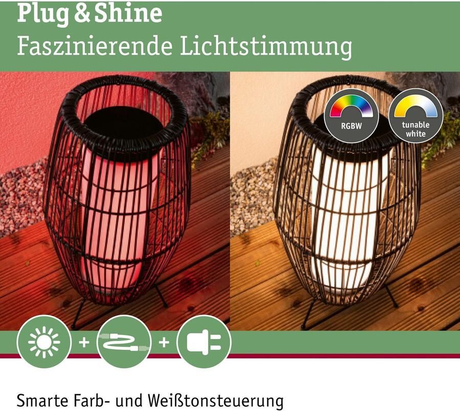 Paulmann Led-tuinverlichting Buiten Plug & Shine Basket 40 RGBW ZigBee IP44 (1 stuk) - Foto 2