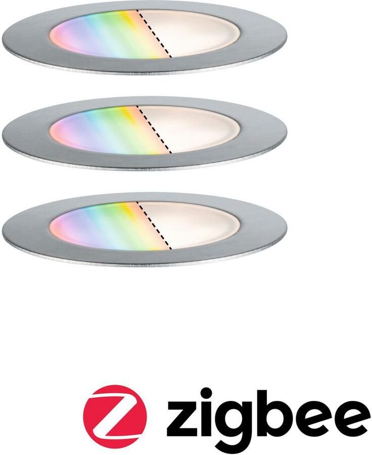 Paulmann Led-tuinverlichting Buiten Plug & Shine Inbouwlamp Vloer Set RGBW IP67 ZigBee (1 stuk) - Foto 3