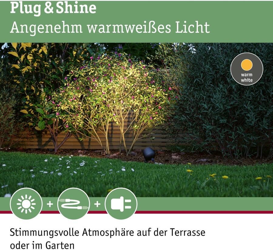 Paulmann Led-tuinverlichting Buiten Plug & Shine Spot Kikolo 20° 3000K Antraciet (1 stuk) - Foto 2