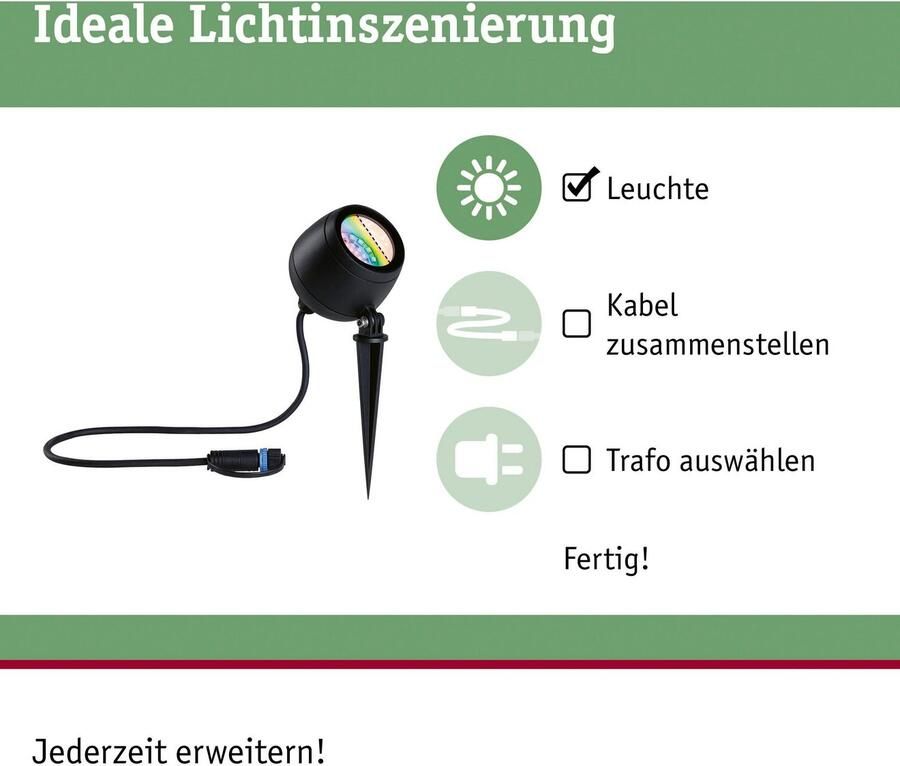 Paulmann Led-tuinverlichting Buiten Plug & Shine Spot Kikolo RGBW ZigBee (1 stuk) - Foto 3