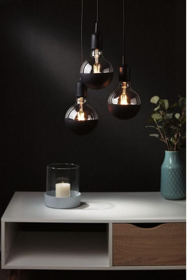 Paulmann 50382 Neordic Ketil hanglamp max. 3x20W E27 Zwart 230V silicon kunststof - Foto 2